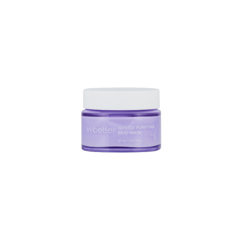 Gentle Purifying Mud Mask — lavender 60 ml jar with white lid, front packshot