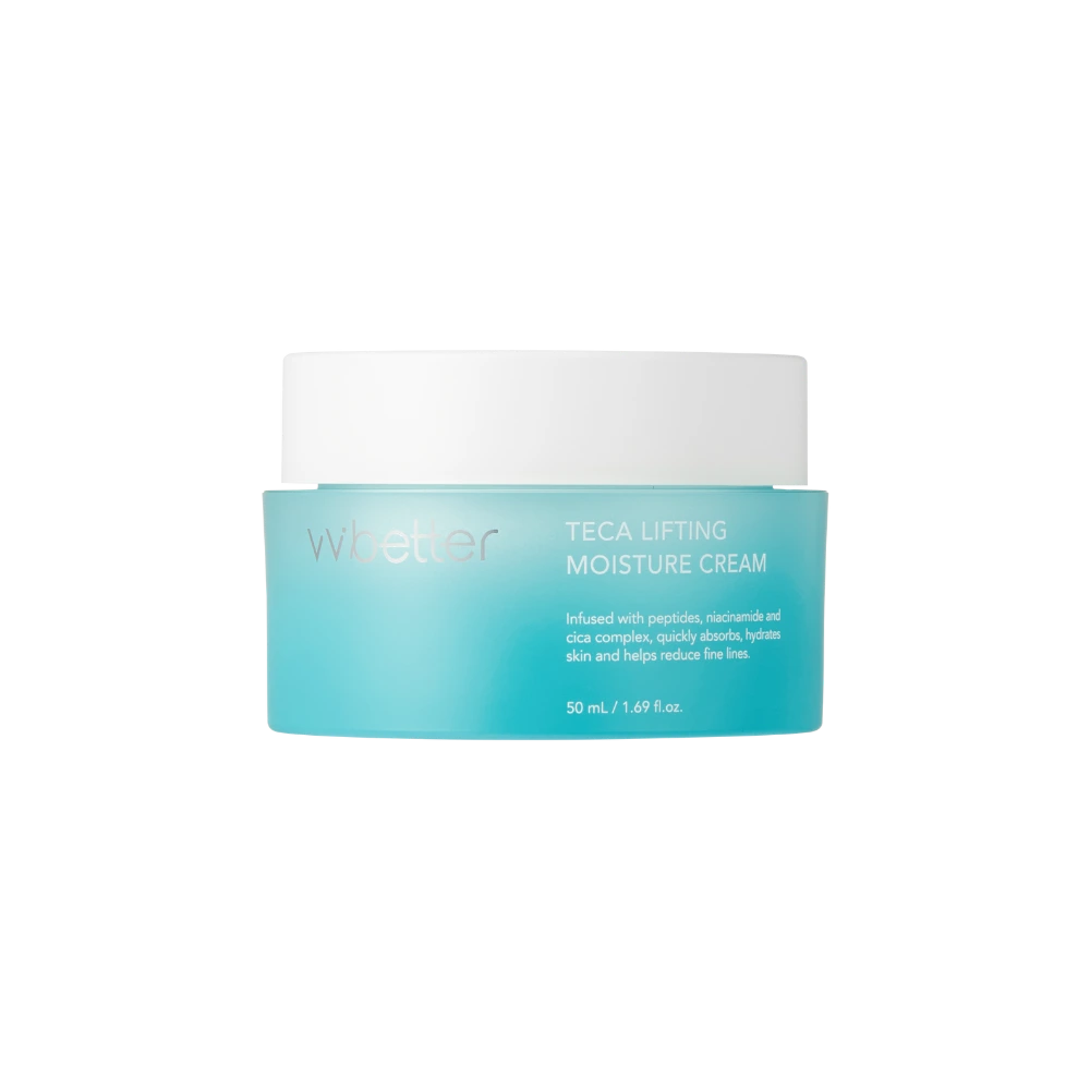 Teca Lifting Moisture Cream — front packshot, 50 ml blue jar with white screw lid