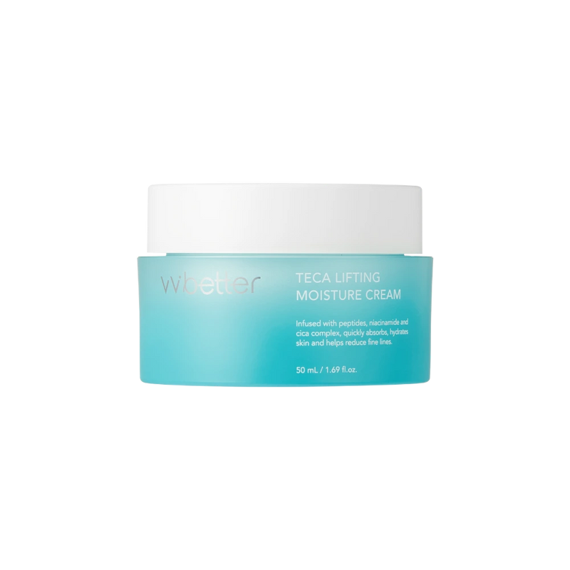 Teca Lifting Moisture Cream — front packshot, 50 ml blue jar with white screw lid