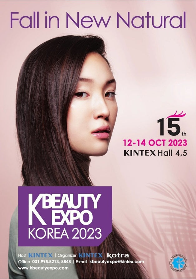Official poster for K-Beauty Expo Korea 2023, the 15th edition, 12-14 October 2023 at KINTEX Hall 4 and 5