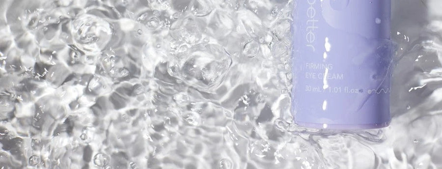 Firming Eye Cream bottle in rippling water