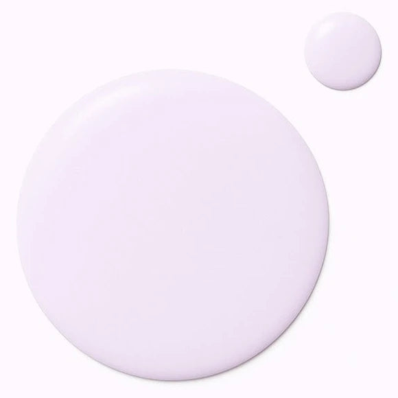 Two drops of pale lilac serum on white