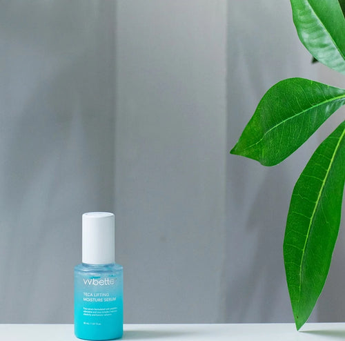 TECA Lifting Moisture Serum bottle with a green leaf