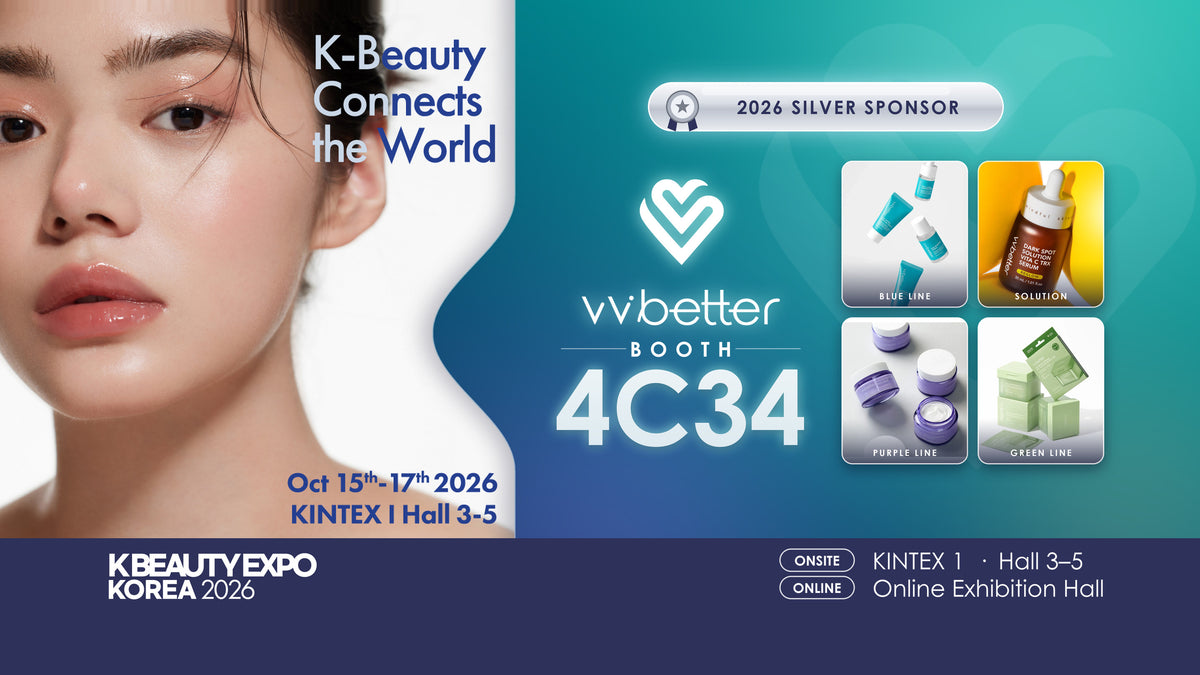 VVBETTER at K-Beauty Expo Korea 2026: 2026 Silver Sponsor, booth 4C34, KINTEX Exhibition Center 1 Halls 3-5, October 15-17, 2026, onsite and in the online exhibition hall